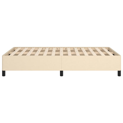 Estrutura de cama 120x190 cm tecido cor creme