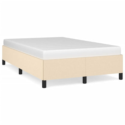 Estrutura de cama 120x190 cm tecido cor creme