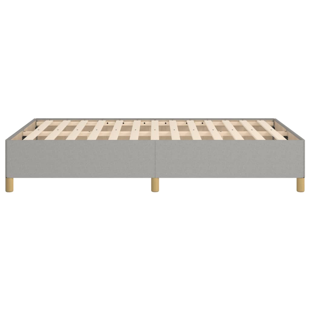 Estrutura de cama 120x190 cm tecido cinzento-claro