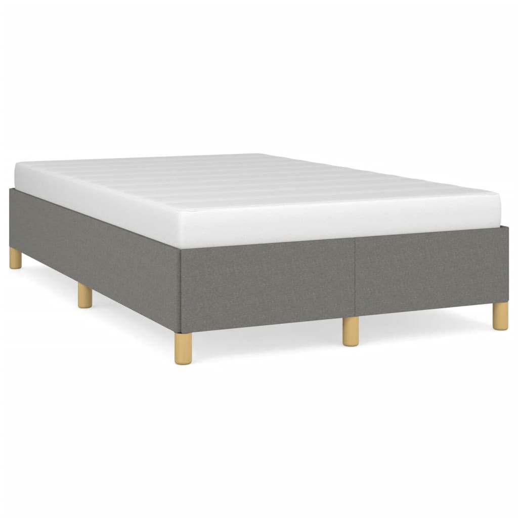 Estrutura de cama 120x190 cm tecido cinzento-escuro