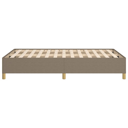 Estrutura de cama 120x190 cm tecido cinzento-acastanhado