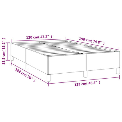 Estrutura de cama 120x190 cm tecido cinzento-acastanhado