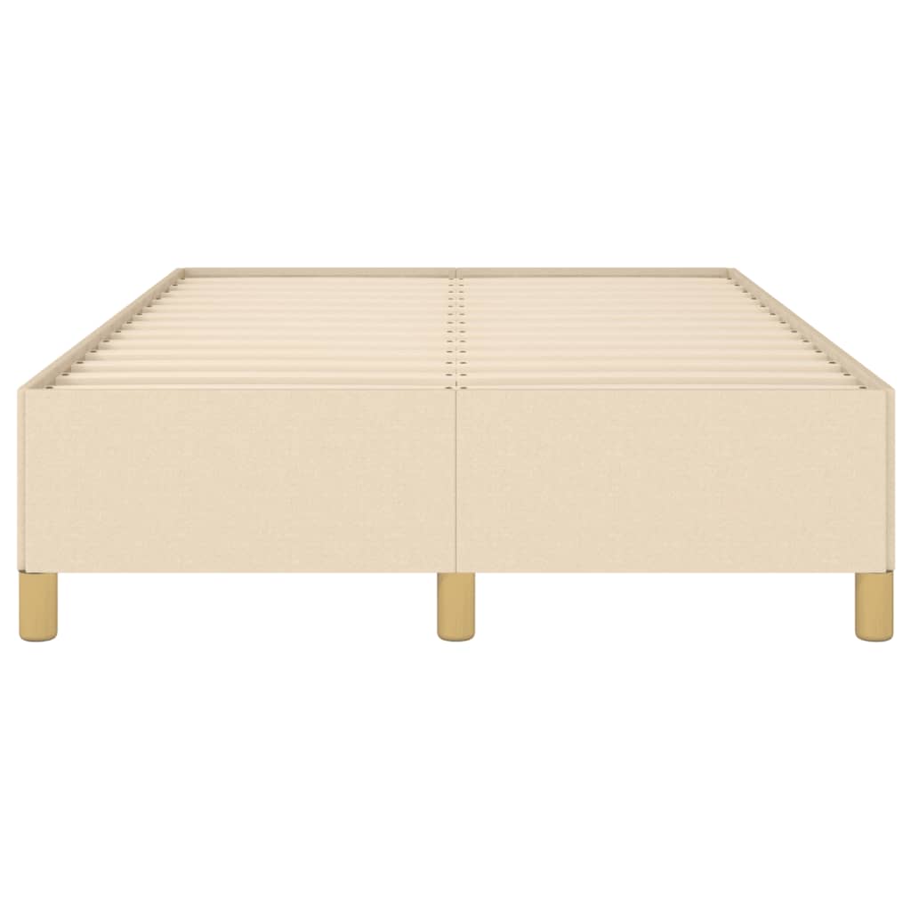 Estrutura de cama 120x190 cm tecido cor creme