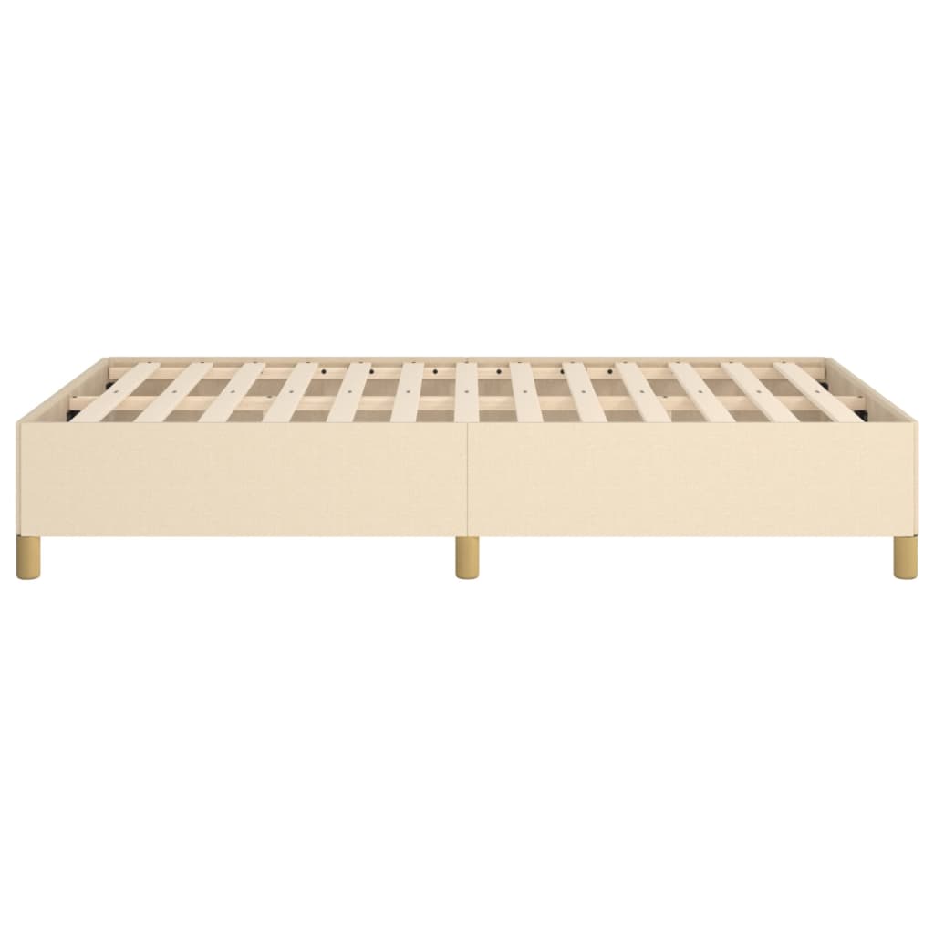 Estrutura de cama 120x190 cm tecido cor creme