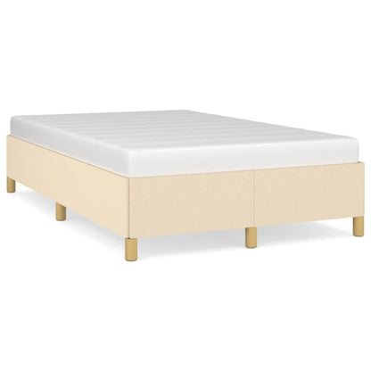 Estrutura de cama 120x190 cm tecido cor creme