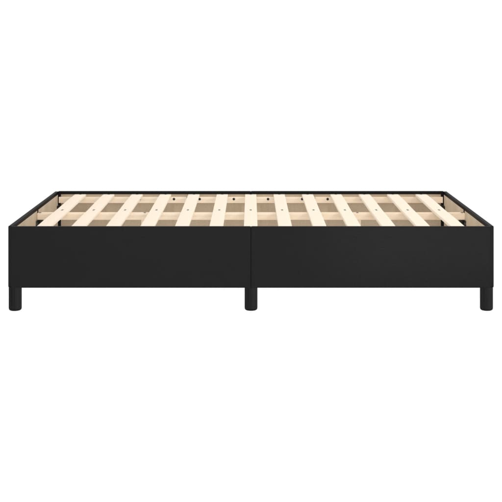 Estrutura de cama 120x190 cm couro artificial preto