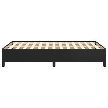 Estrutura de cama 120x190 cm couro artificial preto