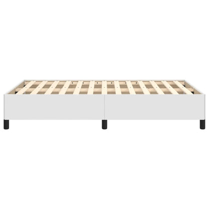 Estrutura de cama 120x190 cm couro artificial branco