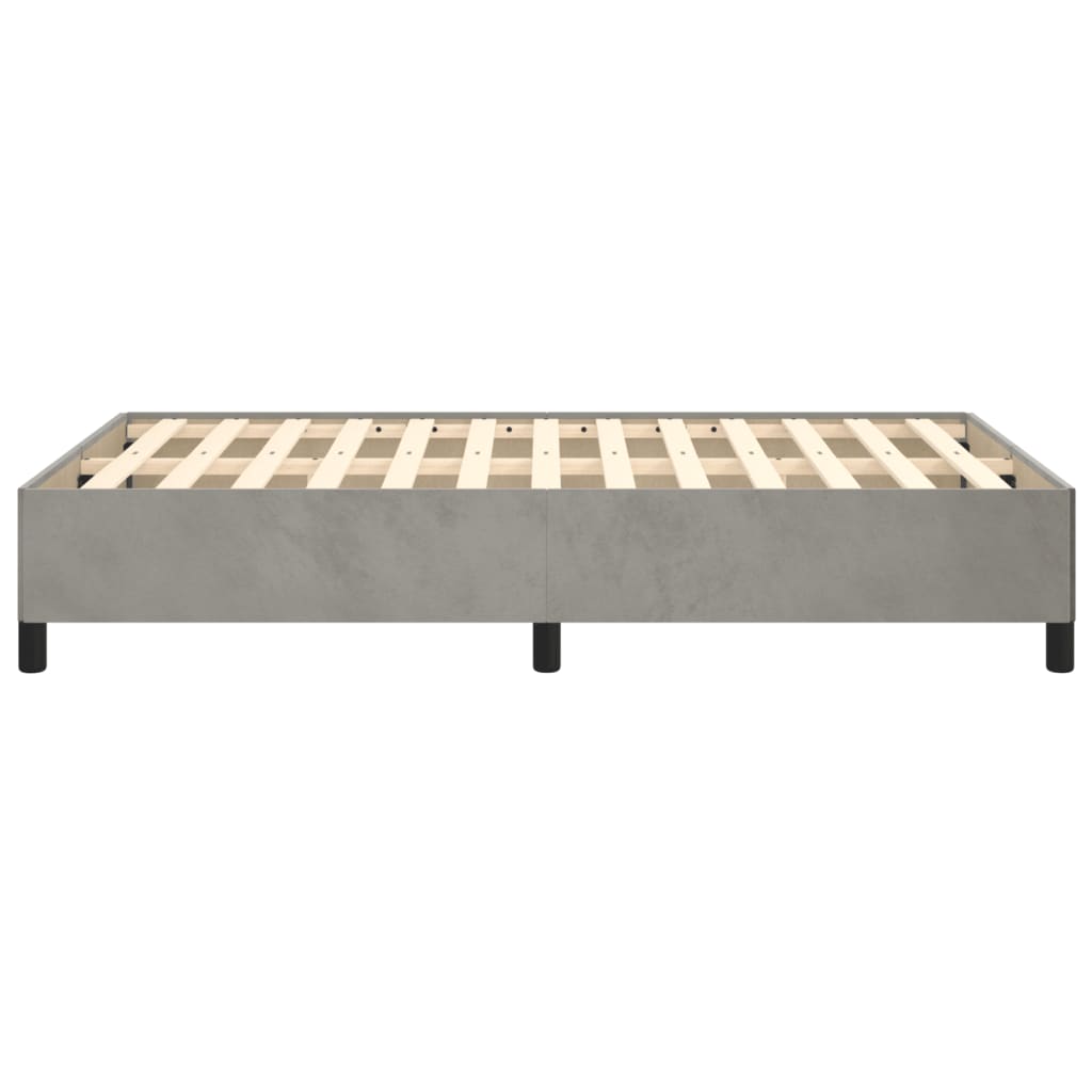 Estrutura de cama 120x190 cm veludo cinzento-claro