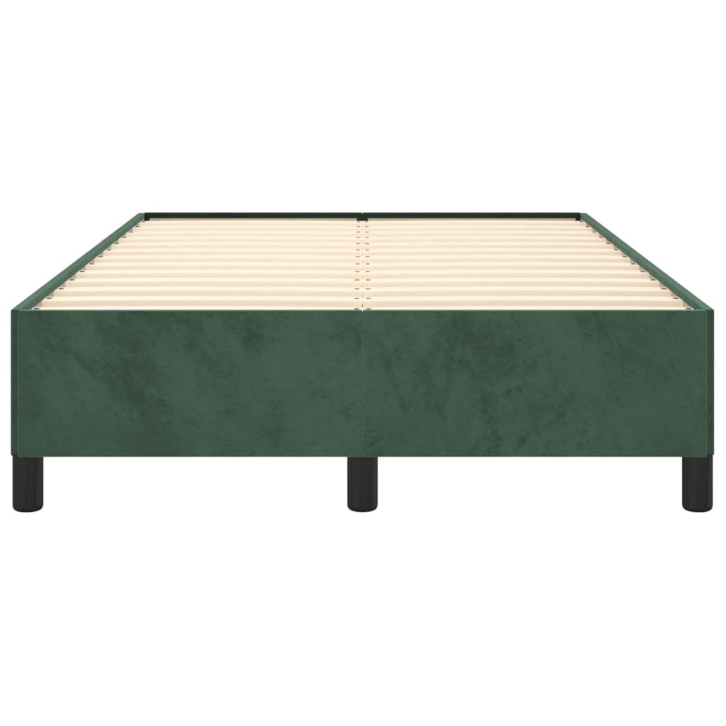 Estrutura de cama 120x190 cm veludo verde-escuro