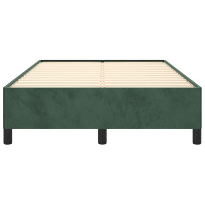 Estrutura de cama 120x190 cm veludo verde-escuro