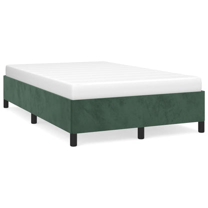 Estrutura de cama 120x190 cm veludo verde-escuro