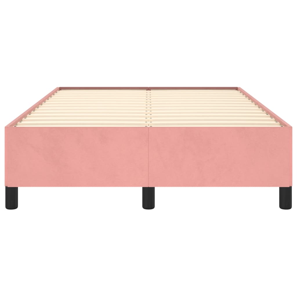 Estrutura de cama 120x190 cm veludo rosa