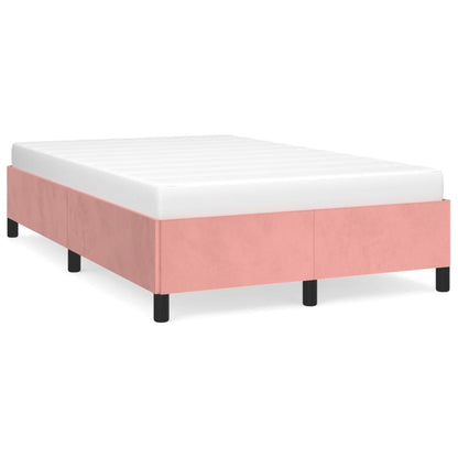 Estrutura de cama 120x190 cm veludo rosa