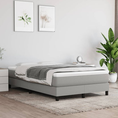 Cama boxspring com colchão 120x190 cm tecido cinzento-claro