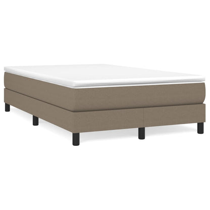 Cama boxspring c/ colchão 120x190cm tecido castanho-acinzentado