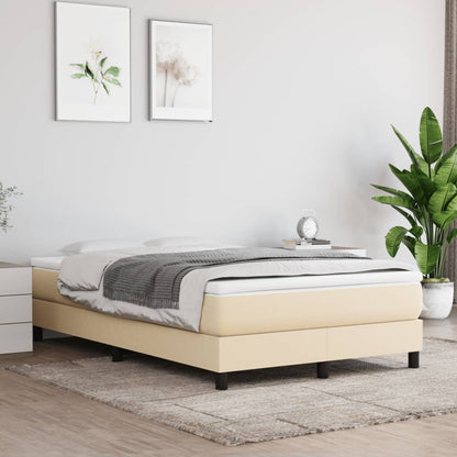 Cama boxspring com colchão 120x190 cm tecido cor creme