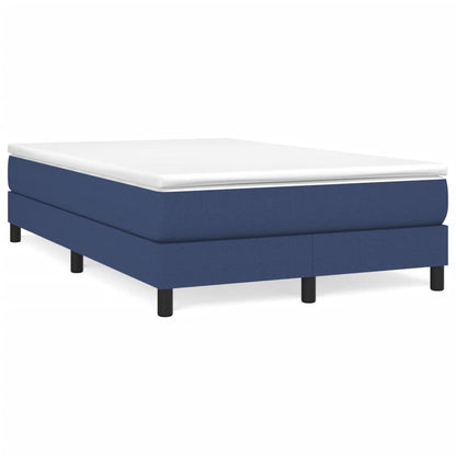 Cama boxspring com colchão 120x190 cm tecido azul