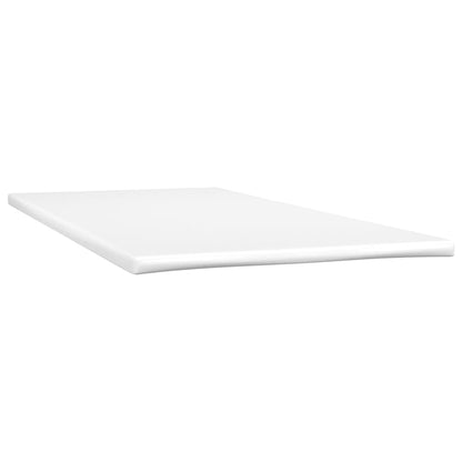 Cama boxspring com colchão 120x190 cm couro artificial branco