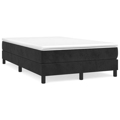 Cama boxspring com colchão 120x190 cm veludo preto