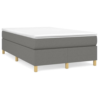 Cama boxspring com colchão 120x190 cm tecido cinzento-escuro