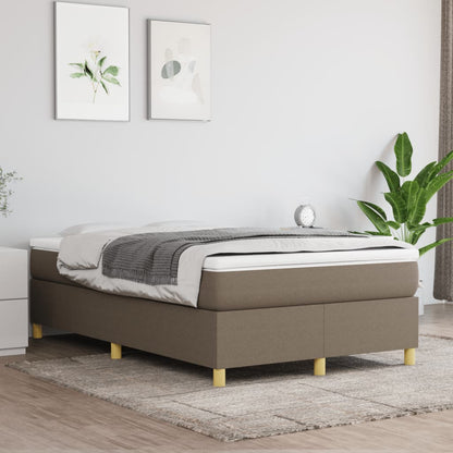 Cama boxspring c/ colchão 120x190cm tecido castanho-acinzentado