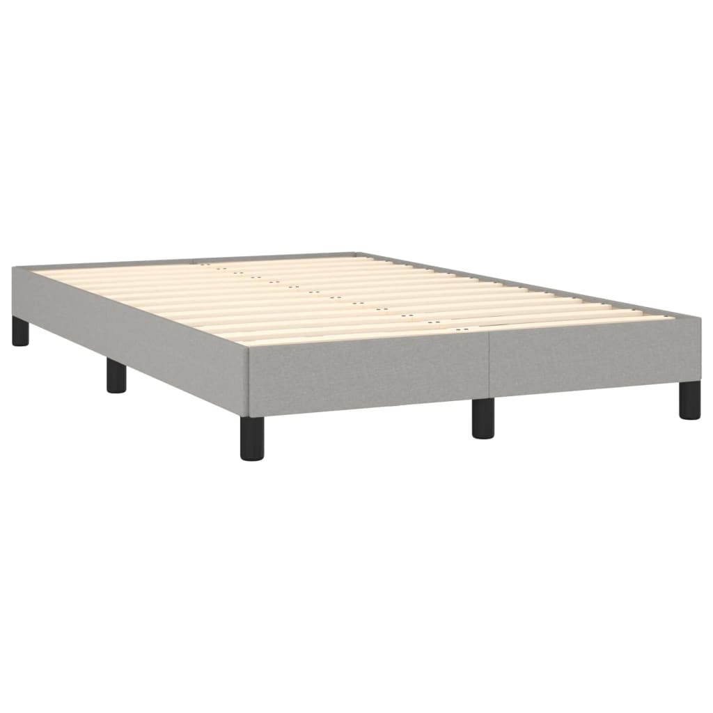 Cama boxspring com colchão 120x190 cm tecido cinzento-claro