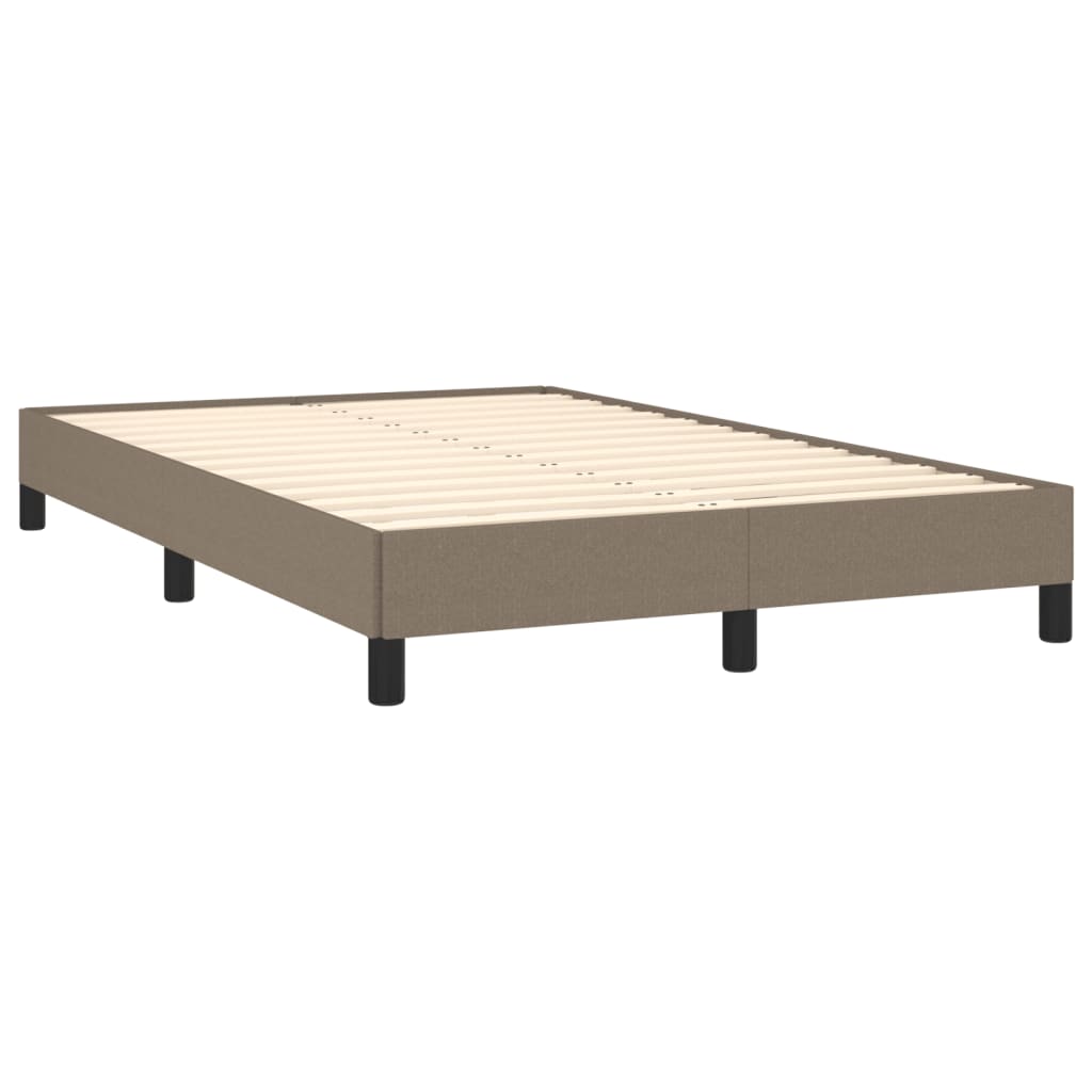 Cama boxspring c/ colchão 120x190cm tecido castanho-acinzentado