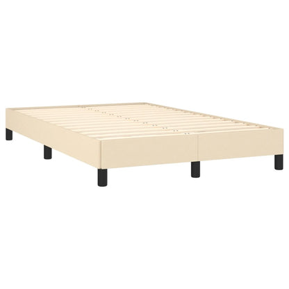 Cama boxspring com colchão 120x190 cm tecido cor creme