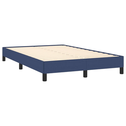 Cama boxspring com colchão 120x190 cm tecido azul