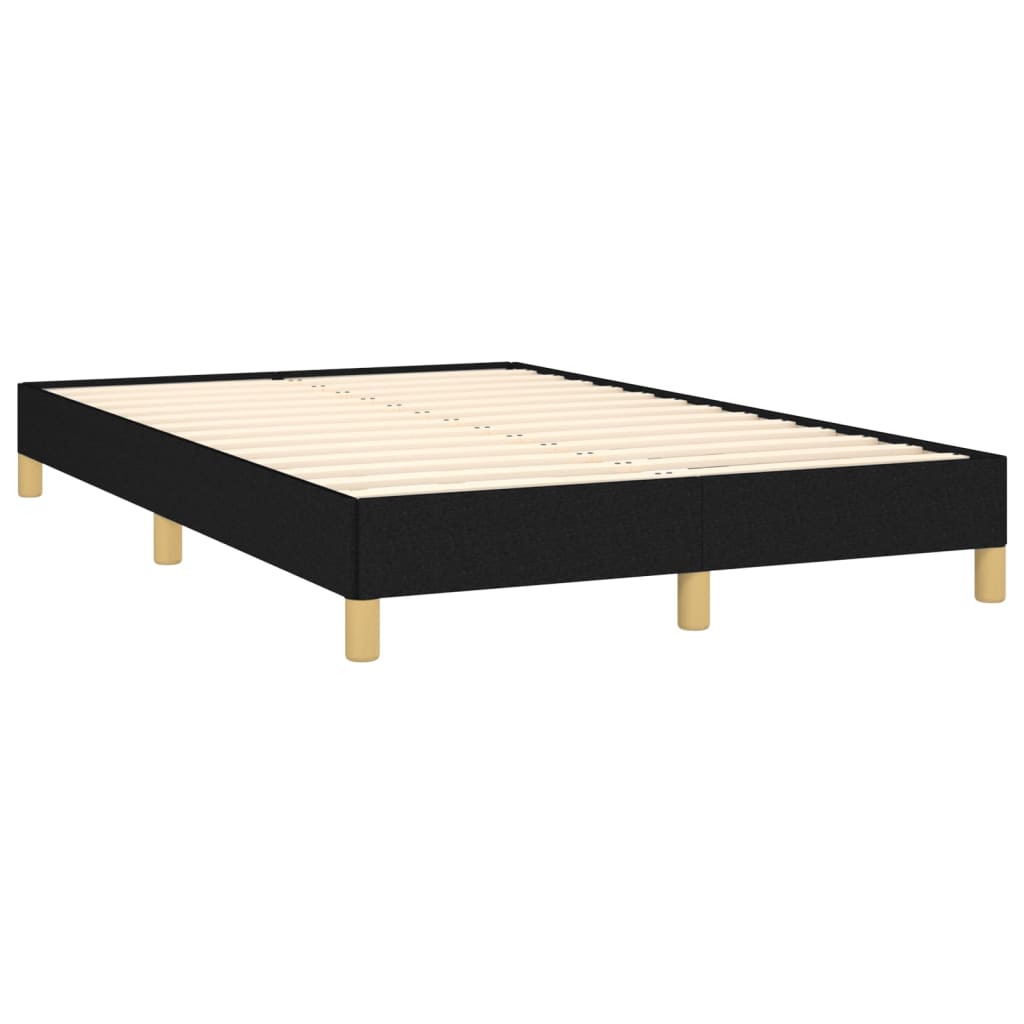 Cama boxspring com colchão 120x190 cm tecido preto