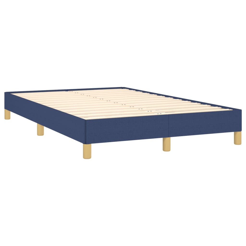 Cama boxspring com colchão 120x190 cm tecido azul