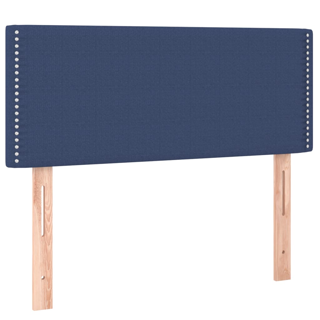 Cama boxspring com colchão 120x190 cm tecido azul