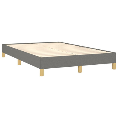 Cama boxspring com colchão 120x190 cm tecido cinzento-escuro