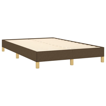 Cama boxspring com colchão 120x190 cm tecido castanho-escuro