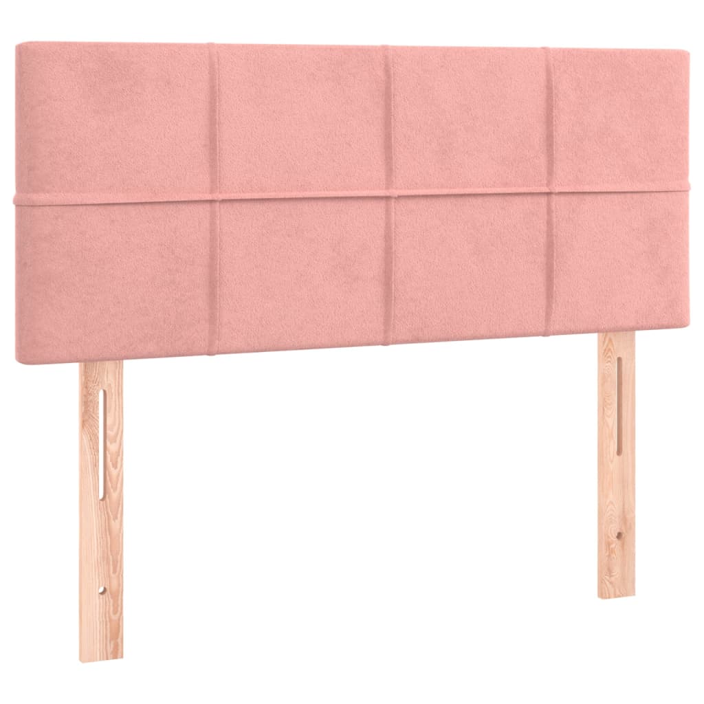 Cama boxspring com colchão 120x190 cm veludo rosa