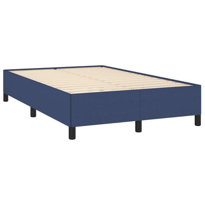 Cama boxspring com colchão 120x190 cm tecido azul