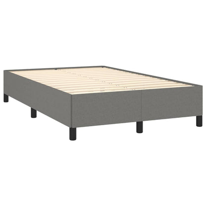 Cama boxspring com colchão 120x190 cm tecido cinzento-escuro