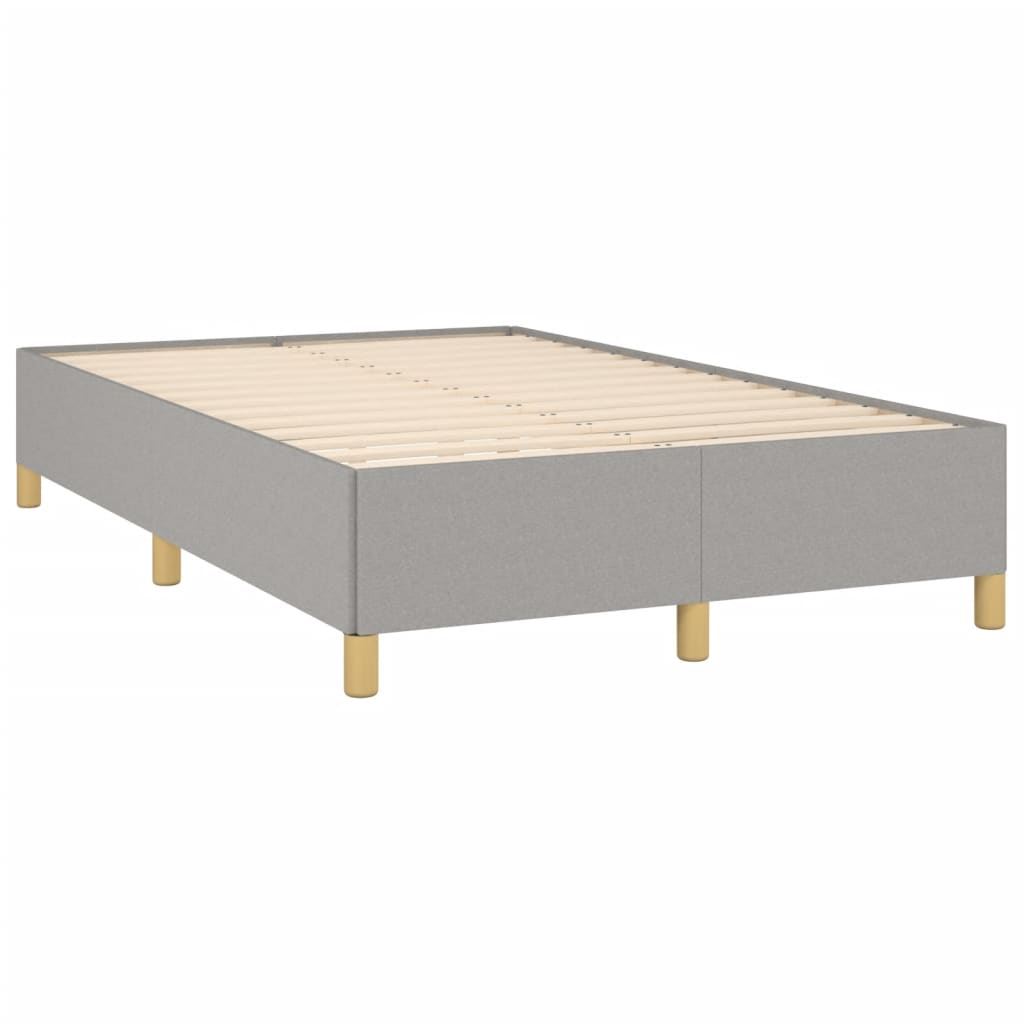 Cama boxspring com colchão 120x190 cm tecido cinzento-claro