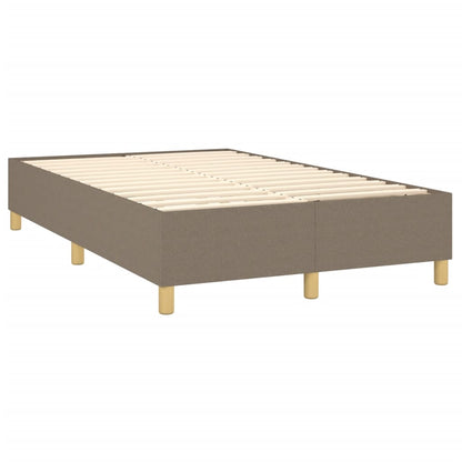 Cama boxspring c/ colchão 120x190cm tecido castanho-acinzentado