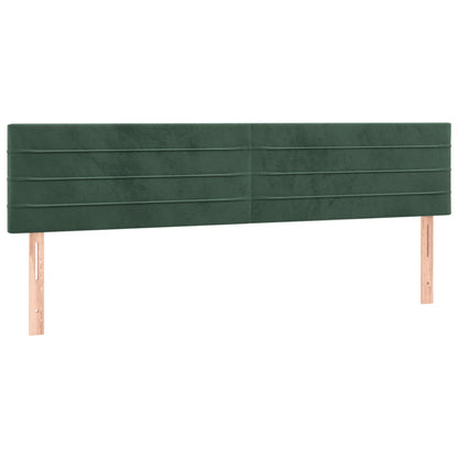 Cama boxspring com colchão 120x190 cm veludo verde-escuro