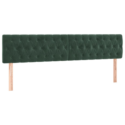 Cama boxspring com colchão 120x190 cm veludo verde-escuro