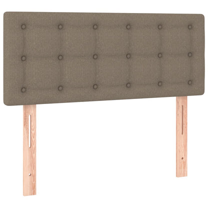 Cama box spring colchão/LED 120x190cm tecido cinza-acastanhado