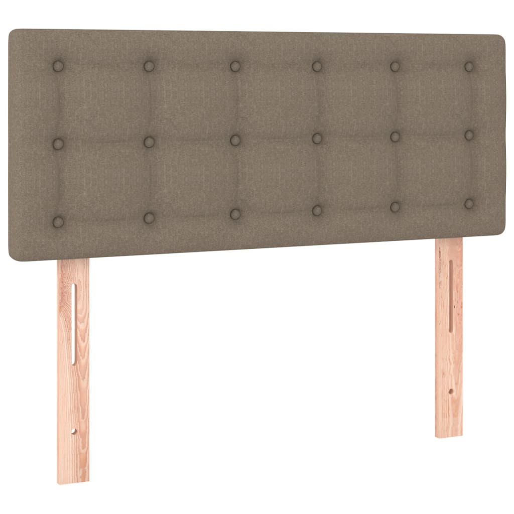 Cama box spring colchão/LED 120x190cm tecido cinza-acastanhado