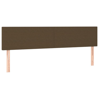 Cama box spring c/ colchão/LED 120x190cm tecido castanho-escuro