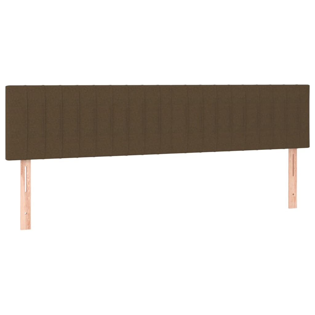 Cama box spring c/ colchão/LED 120x190cm tecido castanho-escuro