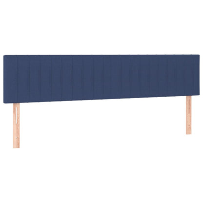 Cama box spring c/ colchão e LED 120x190 cm tecido azul