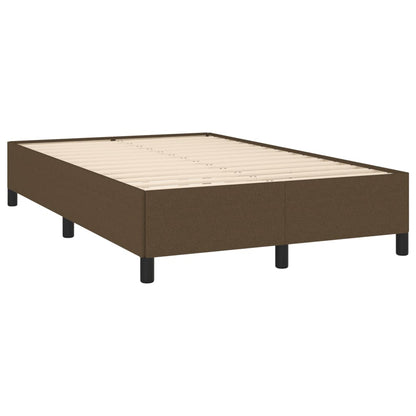 Cama box spring c/ colchão/LED 120x190cm tecido castanho-escuro