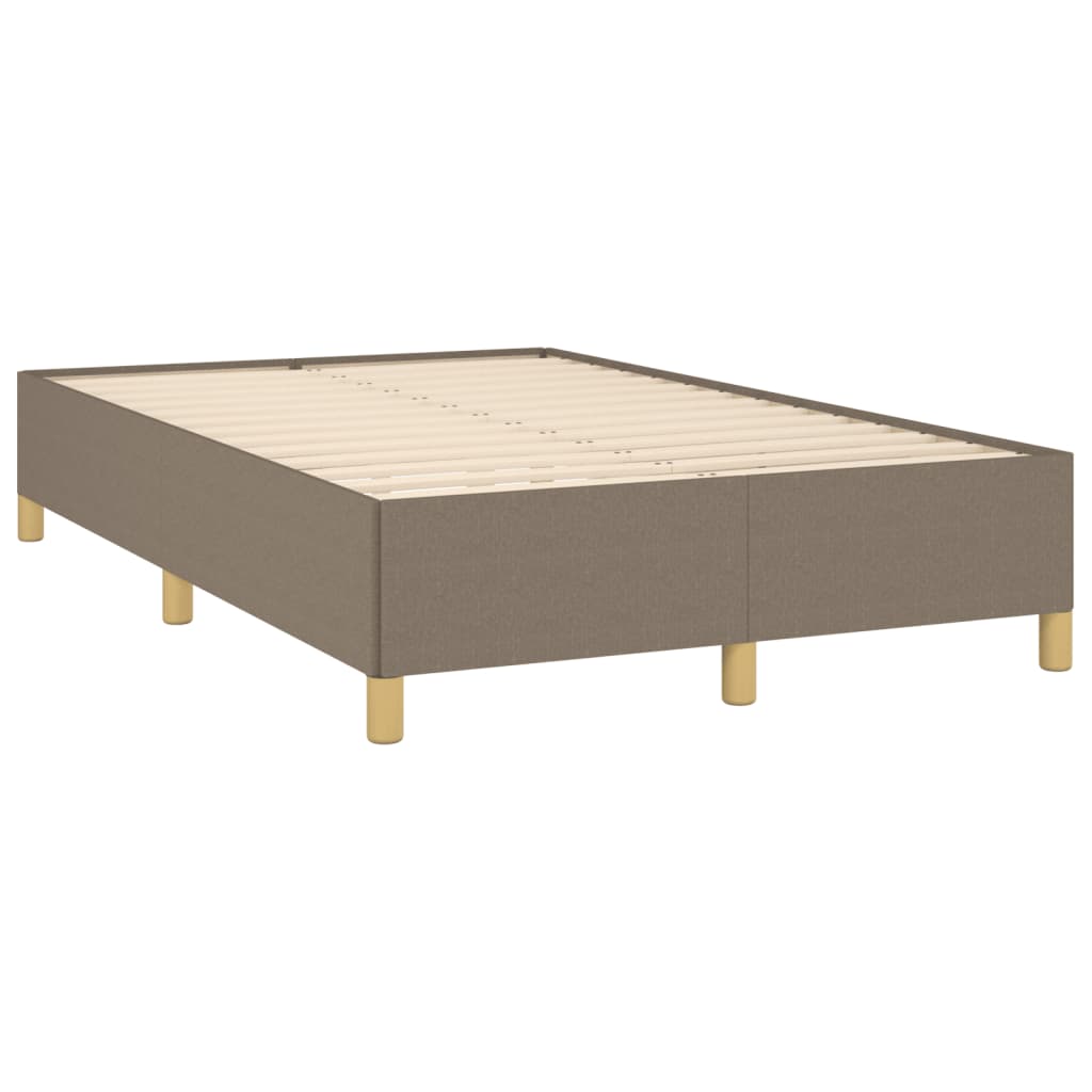 Cama box spring colchão/LED 120x190cm tecido cinza-acastanhado