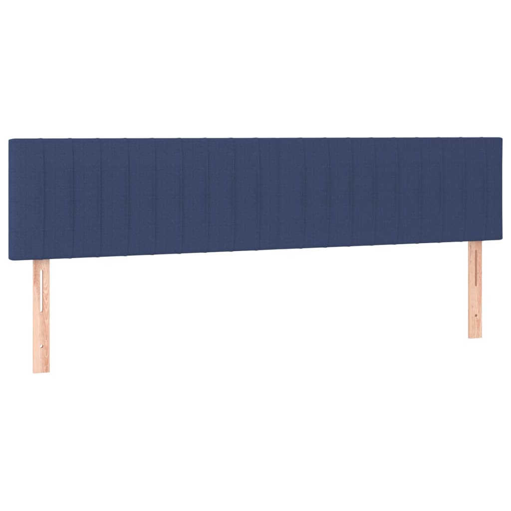 Cama box spring c/ colchão e LED 120x190 cm tecido azul